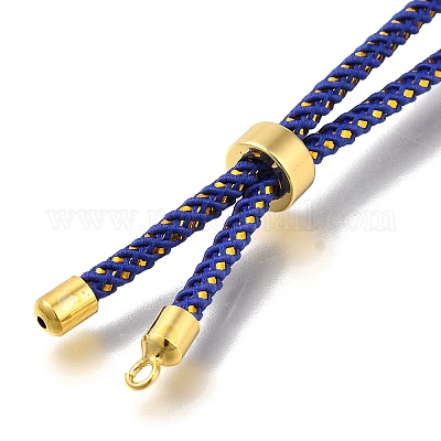 Изготовление браслета-слайдера из плетеного хлопкового шнура MAK-R001-01G-22-1