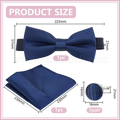 1 упаковка полиэстеровых галстуков-бабочек для мужчин AJEW-HY0002-40B-1