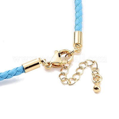 Изготовление плетеных круглых браслетов из искусственной кожи BJEW-H610-01G-1