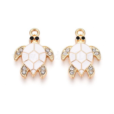 Rhinestone сплава и эмали подвески PALLOY-T092-40G-01-1