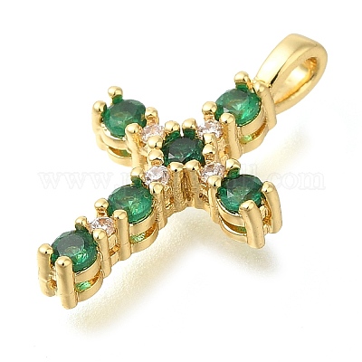 Подвески из латуни с прозрачным фианитом KK-M101-01G-03-1