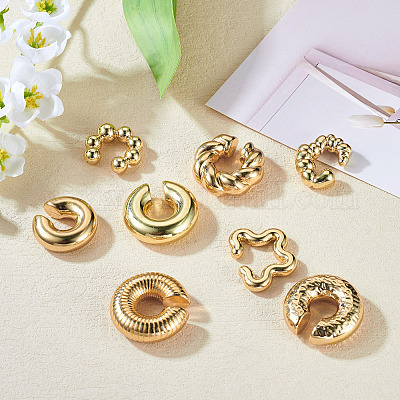 2 комплект из 2-х регулируемых пластиковых серег-манжетов ccb EJEW-TA0001-54-1