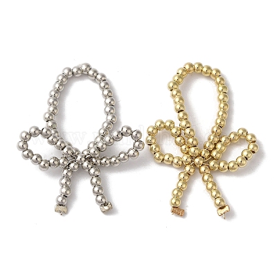 Пластиковые круглые бусины ccb с бантом RJEW-S412-05A-1