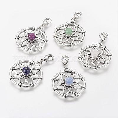 Подвески из драгоценных камней из тибетского сплава PALLOY-JF00326-1