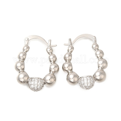 Серьги-кольца с покрытием из латуни EJEW-I310-20P-1