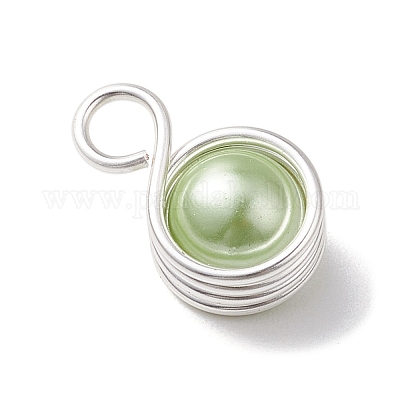 Подвески из круглой медной проволоки с ракушками и жемчугом PALLOY-JF03259-03-1