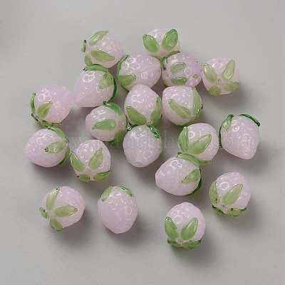 Бусины лэмпворк  LAMP-WH0009-10D-1