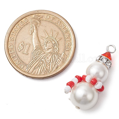 Подвески из ракушечного жемчуга и стеклянных бусин PALLOY-TA00167-1