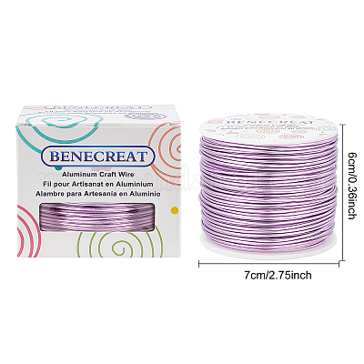 Wholesale BENECREAT 15 Gauge (1.5mm) Aluminum Wire 68m (220FT) Anodized  Jewelry Craft Making Beading Floral Colored Aluminum Craft Wire - Silver 