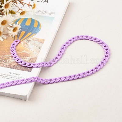 7 прядь 7 цвета непрозрачная акриловая бордюрная цепочка ручной работы AJEW-JB00989-1