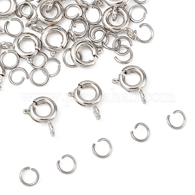 Латунная застежка пружинного кольца KK-FS0001-50P-1