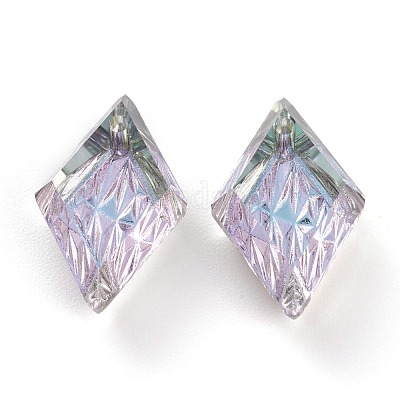 Подвески из тисненого стекла со стразами&nbsp;GLAA-J101-04B-001VL-1