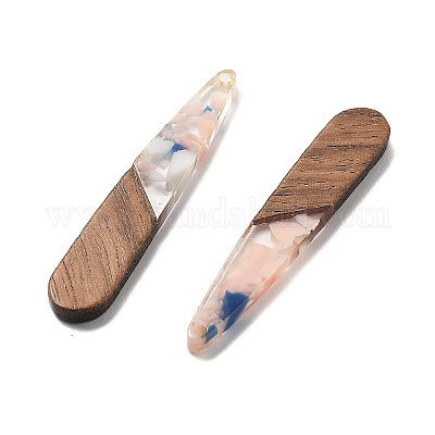 Подвески из смолы и ореха&nbsp;LS-FIND-R051-08C-1