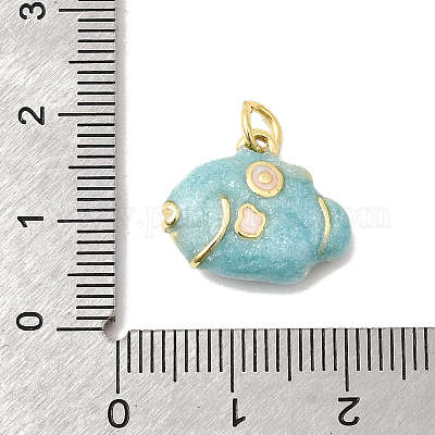 Латунь эмаль подвески&nbsp;KK-P343-03G-03-1