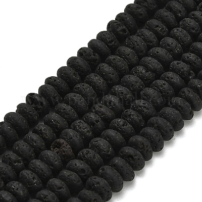 Бусы из натуральной лавы G-L635-A25-4x2mm-1