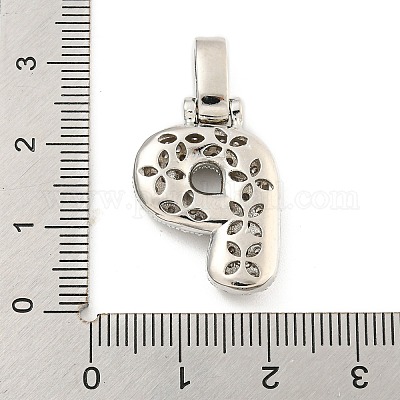 Латунные микропаве прозрачные подвески с фианитом KK-B099-01P-P-1