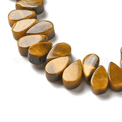 Природных тигровый глаз бисер нитей G-B064-B33-1