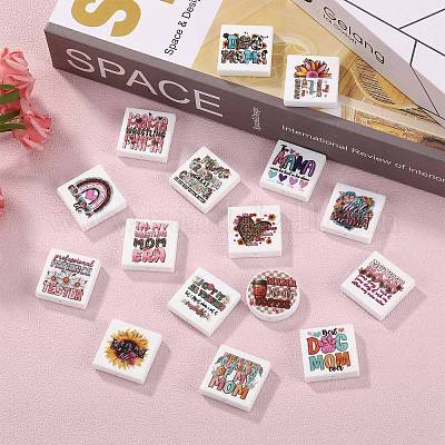 16шт 16 стиля силиконовые бусины SIL-SZ0002-61-1