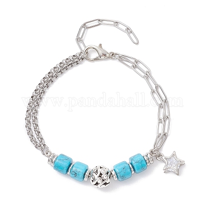 Многослойные браслеты из нержавеющей стали 304 BJEW-JB12234-01-1