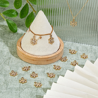 40 шт. рождественские подвески из сплава с уф-покрытием и кристаллами со стразами ALRI-DC0001-08-1