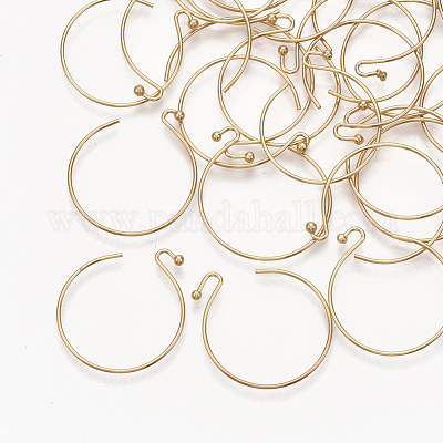 Латунные крючки для сережек KK-T035-102G-1