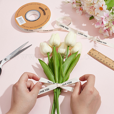 30 ярд хлопковой ленты с принтом «Люблю тебя» OCOR-WH0086-87B-1