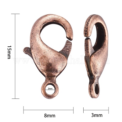 Из красной меди латуни когтя омара застежками X-KK-903-R-NF-1