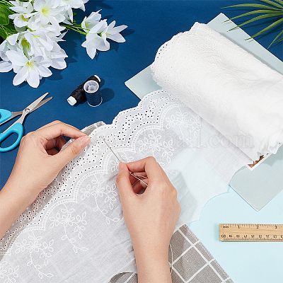 5 ярд плоской хлопковой ленты с вышивкой цветов&nbsp;OCOR-MA0001-05-1