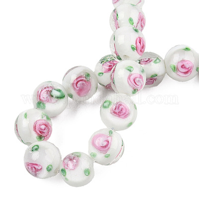 Бусы лэмпворк ручной работы LAMP-N021-45G-1