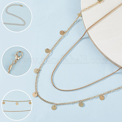 2 комплект 2-х цветных железных цепочек на талию&nbsp;AJEW-GF0011-04-1