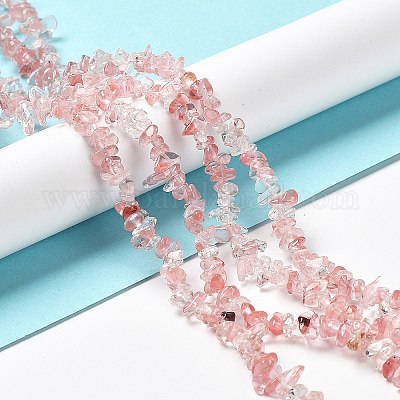 Вишневого кварца стеклянные бусы пряди G-E607-A03-1