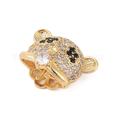 Латунные микропейв прозрачные кубические циркониевые шпильки KK-B111-01G-1