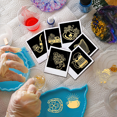 Никелевые декоративные наклейки DIY-WH0450-109-1