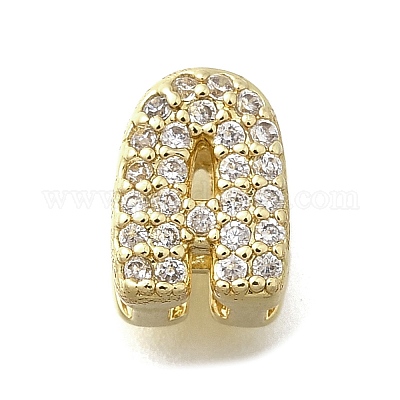 Латунные микро-паве кубические цирконии буквы многорядные звенья KK-D295-32G-01-1