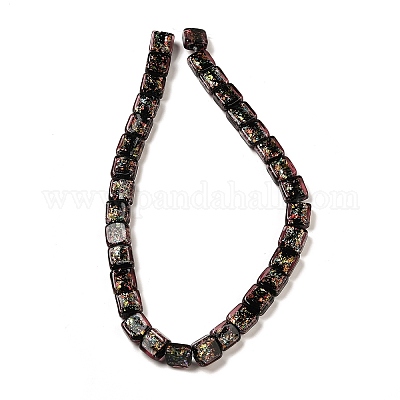 Нити стеклянных бусин из дихроичной фольги ручной работы DICH-U001-07J-1