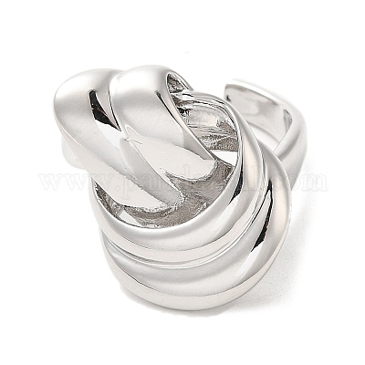 Латунные открытые кольца манжеты RJEW-P098-20P-1