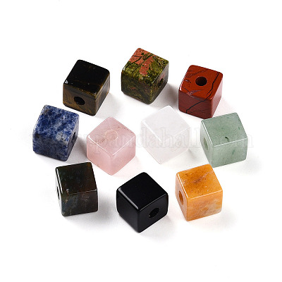 Европейские бусины из натурального смешанного камня G-N345-07A-M-1