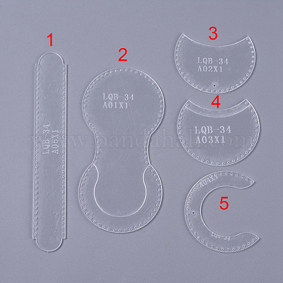 Акриловый шаблон для сумки для мелочи TOOL-WH0080-13-1