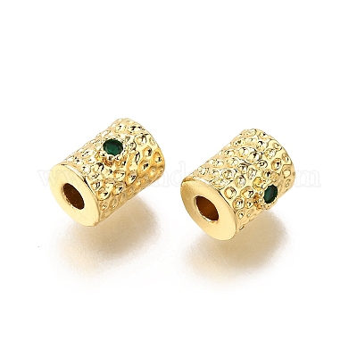 Латунные микро проложить кубического циркония бусы KK-C106-18G-1