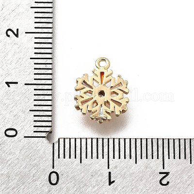 Рождественские латунные микропаве подвески из фианита KK-M318-35G-01-1