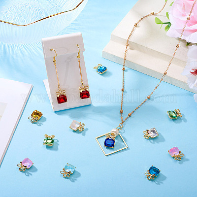 30 шт. подвески из сплава и стекла FIND-TA0008-05G-1