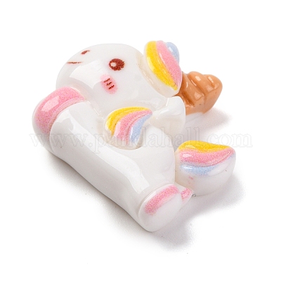 Единорог тема мультфильм смола декоден кабошоны X1-CRES-Z011-02B-1