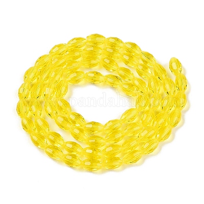 Прозрачные стеклянные бусины EGLA-A037-T6x8mm-D07-1