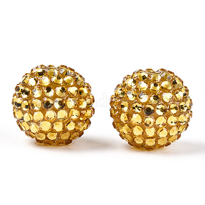 Прозрачная смола горный хрусталь постепенные бусы RESI-S314-18x20-10-1