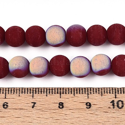 Нити из матовых непрозрачных стеклянных бусин GLAA-T032-P8mm-MBB05-1