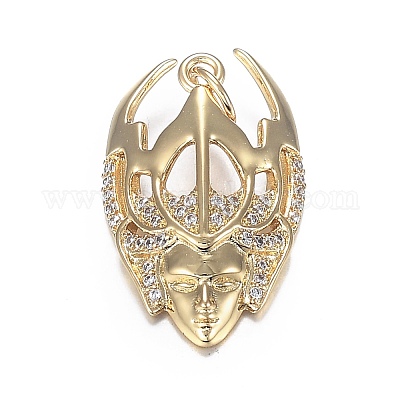 Кулоны из латуни с прозрачным фианитом ZIRC-F120-064G-1