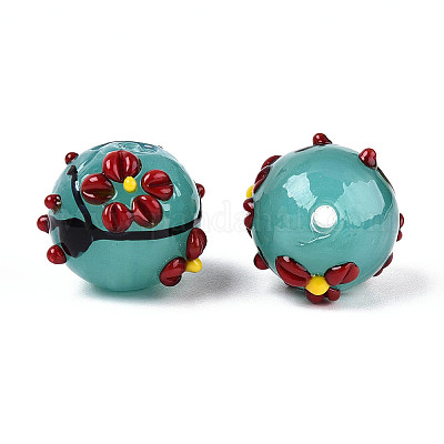 Эмалевые бусины ручной работы в технике лэмпворк LAMP-T023-23C-1