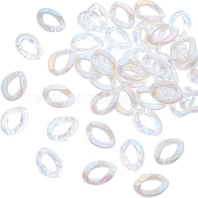 100 шт. 2 стильных акриловых соединительных кольца OACR-CA0001-03-1