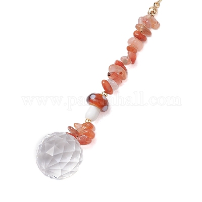 Подвесные украшения из натуральной агатовой крошки HJEW-TA00262-03-1