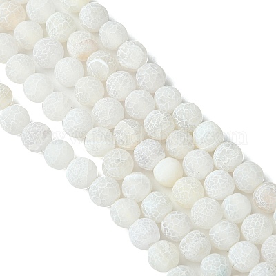 Естественные выветрившиеся агатовые бусины G-G589-8mm-03-1